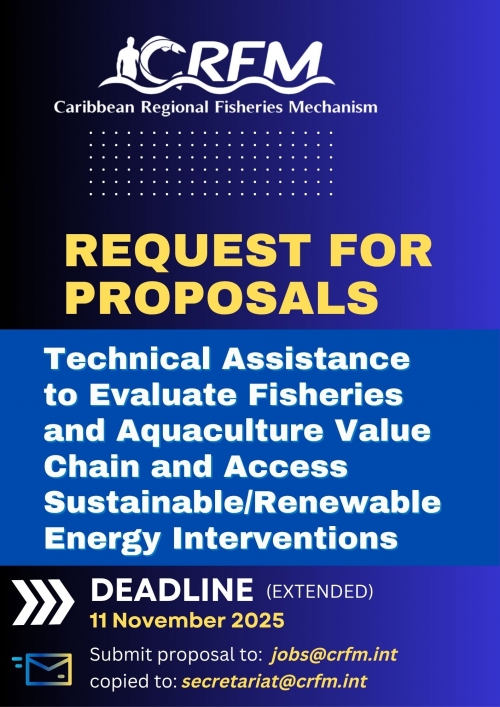 RFP - Technical assistance to evaluate fisheries and aquaculture value chain and assess sustainable/renewable energy interventions for improving energy efficiency to reduce carbon footprint in the marine fisheries and aquaculture sectors